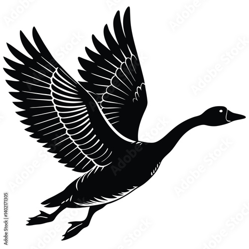 goose in flight silhouette