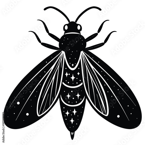 firefly glowing silhouette