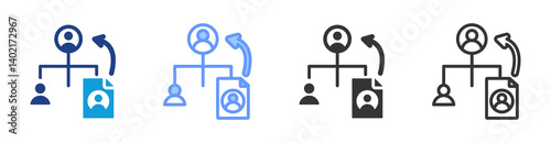 Succession Planning icon set multiple style collection