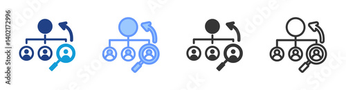 Internal Promotion icon set multiple style collection