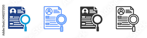 Cv Review icon set multiple style collection