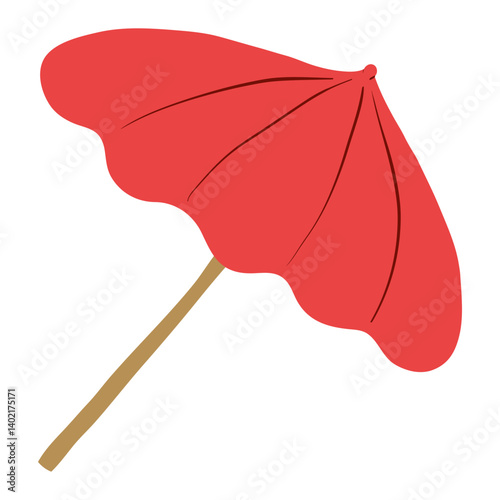 umbrella style color cute doodle illustration