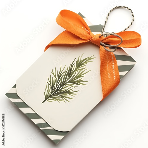 Gift Tag, Christmas, Botanical