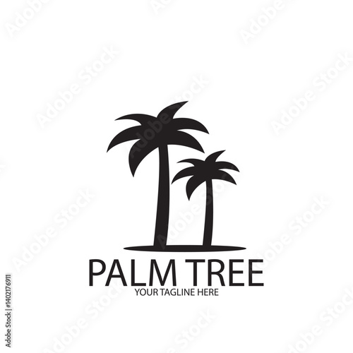 Wallpaper Mural Palm tree summer logo template Torontodigital.ca