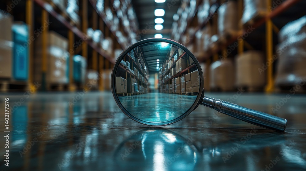 Fototapeta premium Warehouse inventory inspection (1)