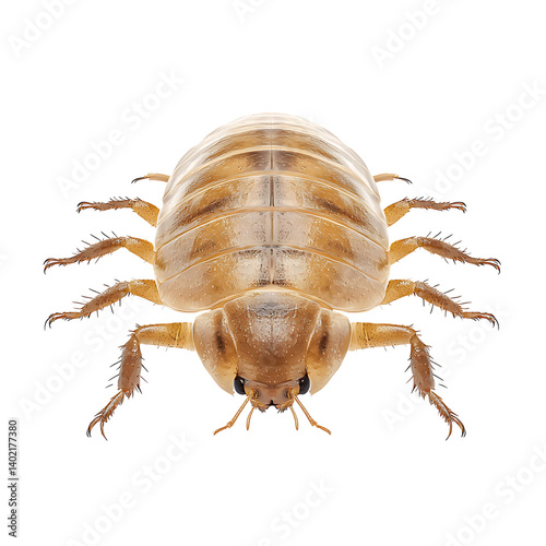 Obraz na płótnie Realistic booklouse insect isolated in frontal view w salonie