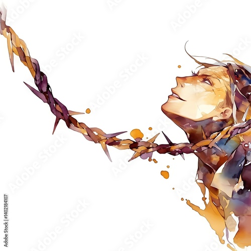 Man Chained, Upward Gaze