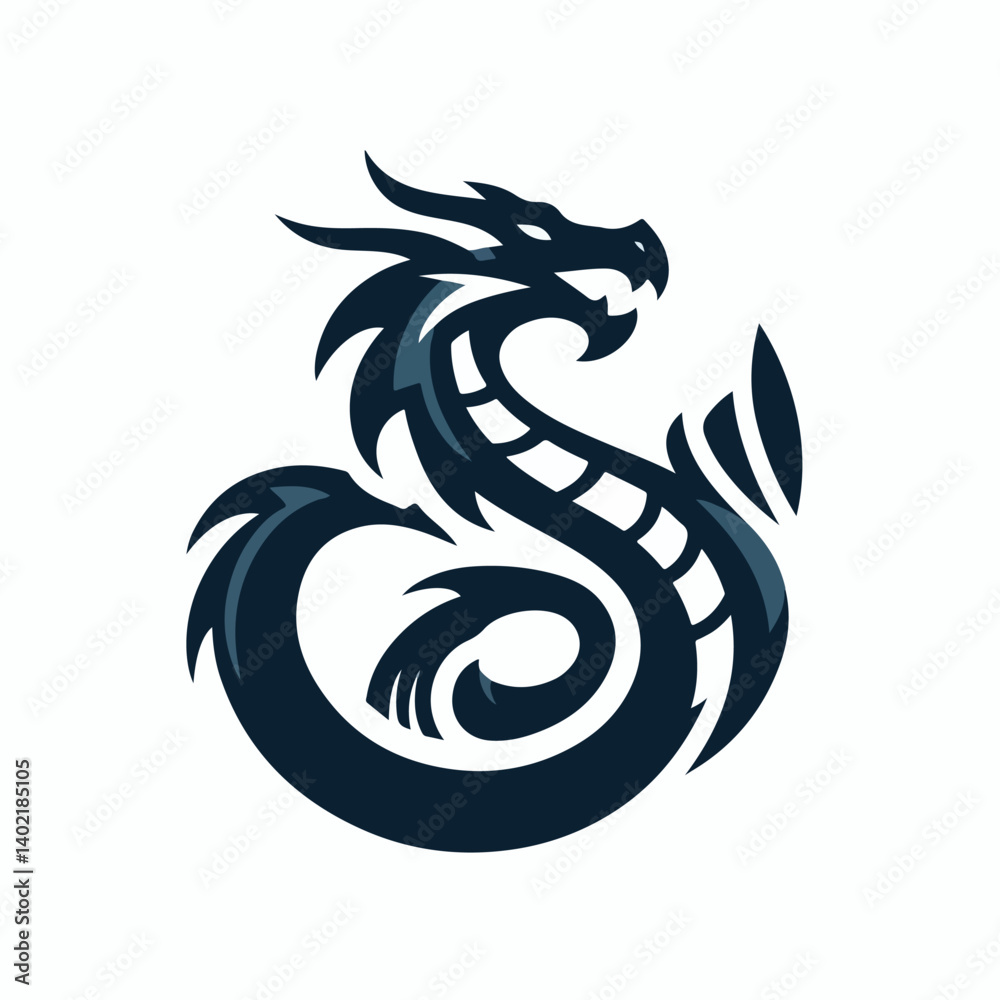 Obraz premium dragon logo vector