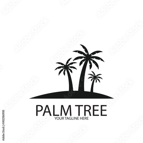 Wallpaper Mural Palm tree summer logo template Torontodigital.ca