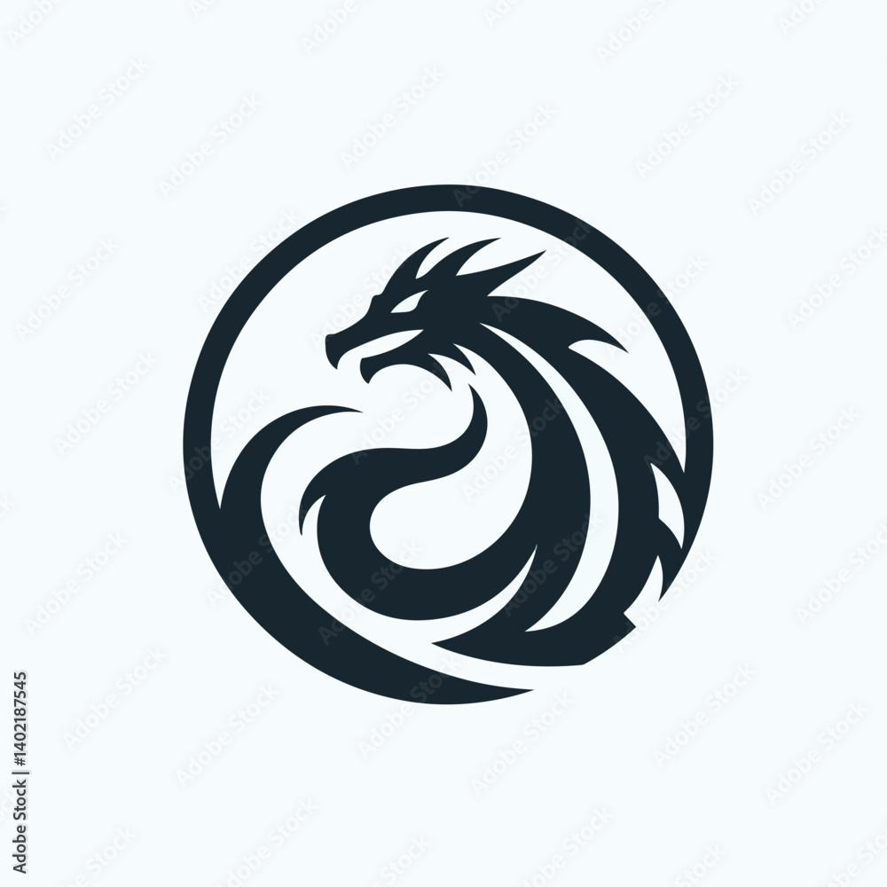 Obraz premium dragon logo vector