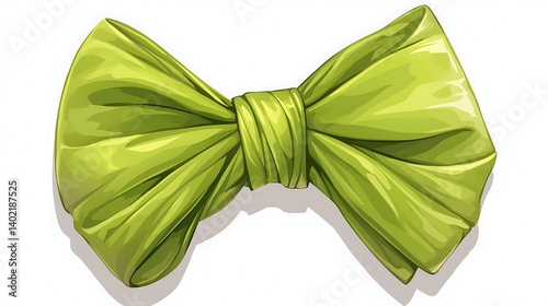 Green Bow Isolated Design