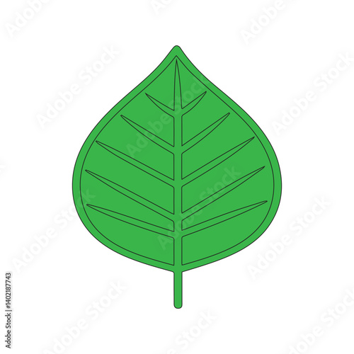 Leaf icon. Flat illustration of leaf vector icon for web design