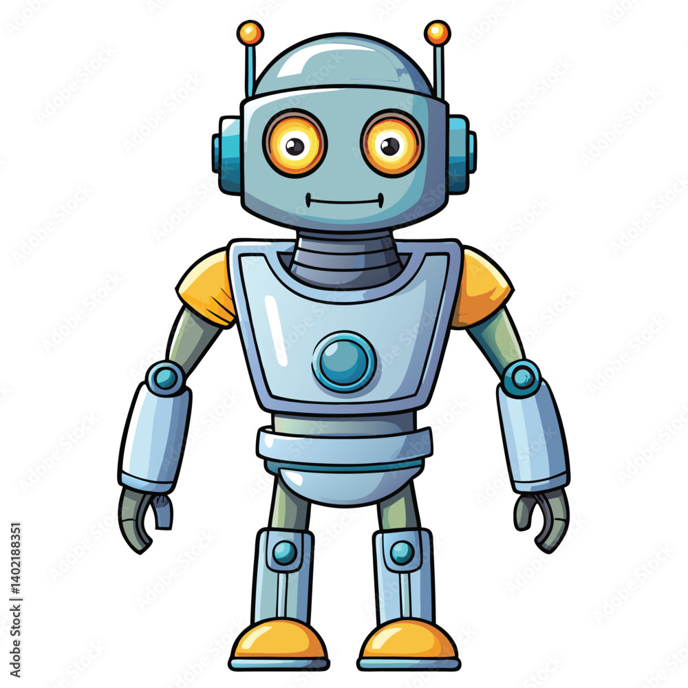 Cute robot character Cute robot character