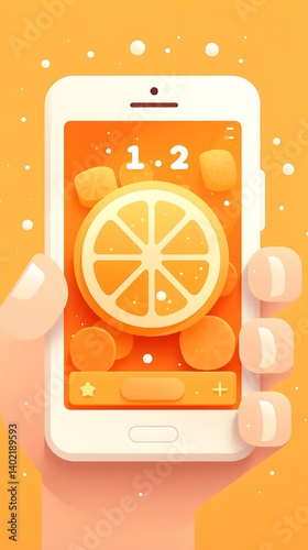 Handheld Phone Orange Theme