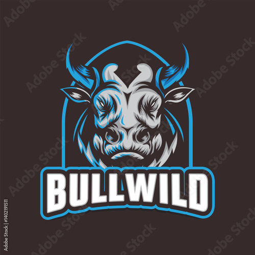 Wild Bull logo vector with arrow on its forehead