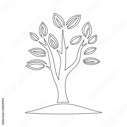 Olive tree outline icon