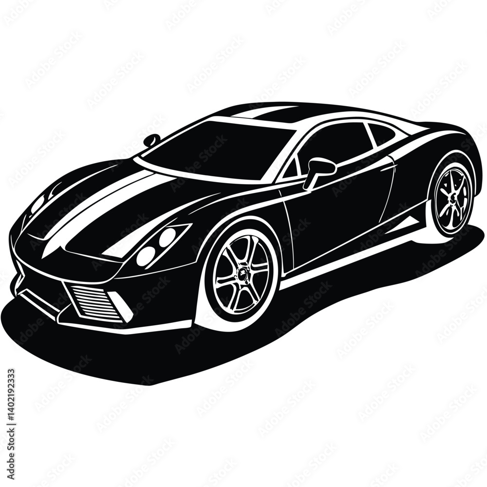 Naklejka premium exotic car shadow