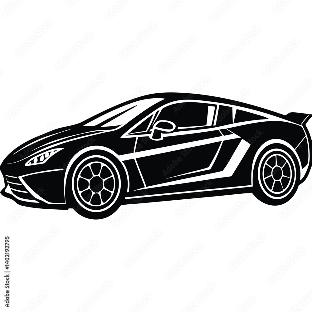 Naklejka premium electric sports car profile