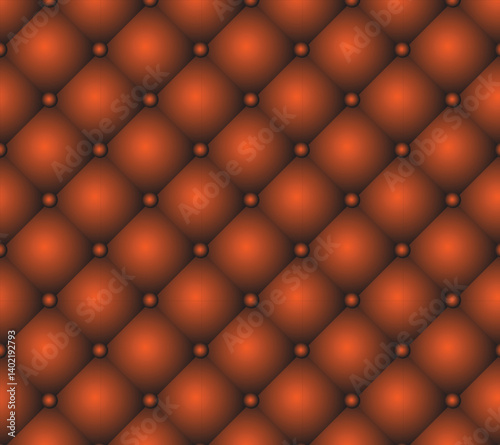 "Copper Tufted Leather Texture Background"