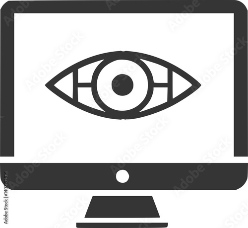 Computer Vision Vector Icon Stock Illustration