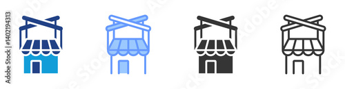 Market Manipulation icon set multiple style collection