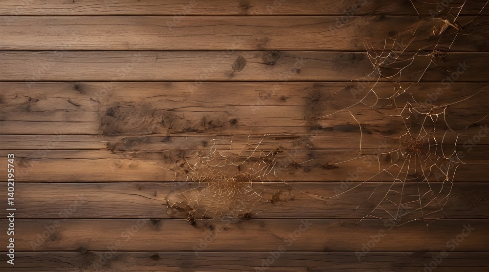 Wooden background wall featuring spider.generative.ai