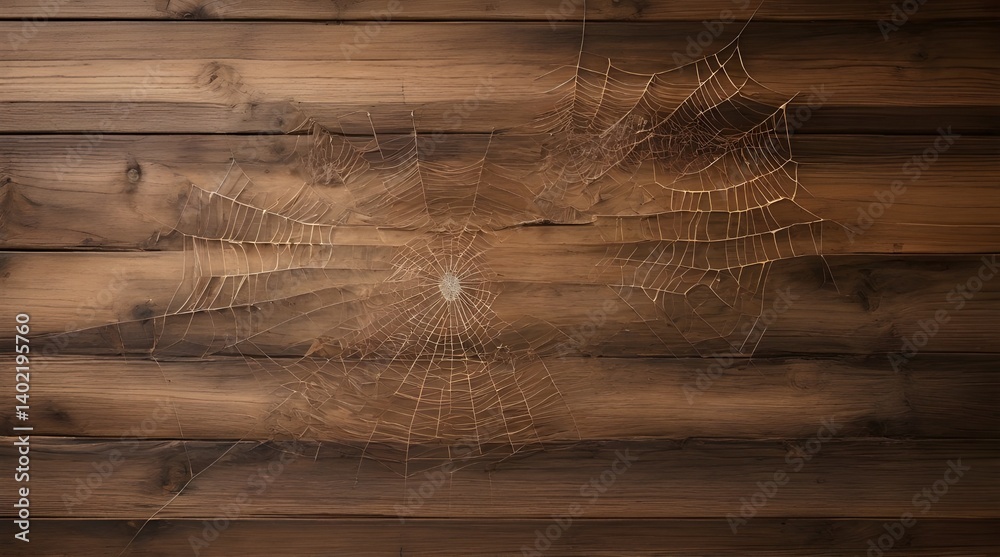 Wooden background wall featuring spider.generative.ai