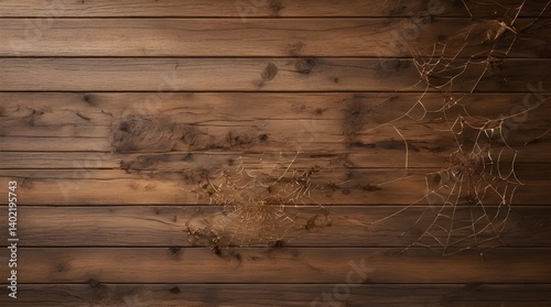 Obraz na płótnie Wooden background wall featuring spider.generative.ai w salonie