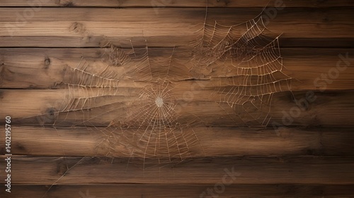 Obraz na płótnie Wooden background wall featuring spider.generative.ai w salonie