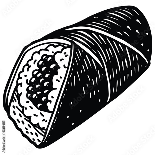 a sushi hand roll