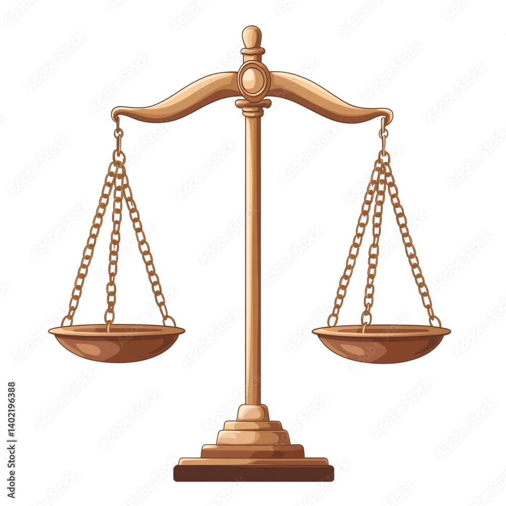 Golden scales of justice symbolizing balance and fairness in legal proceedings Golden scales of justice symbolizing balance and fairness in legal proceedings