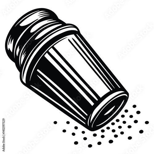 a salt shaker tipping over