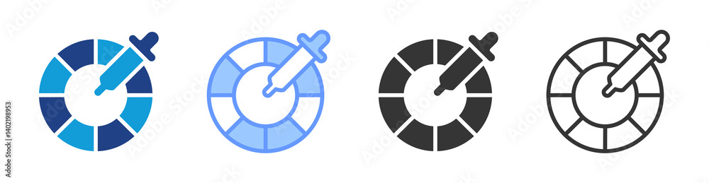 Color Palette icon set multiple style collection Color Palette icon set multiple style collection