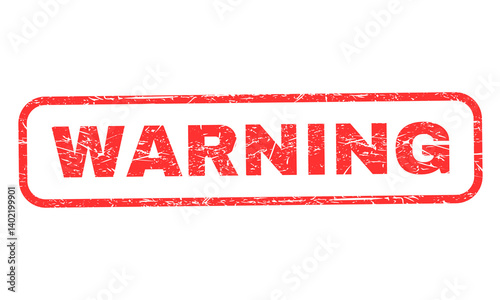 warning word sticker png element, editable fluid chrome font design