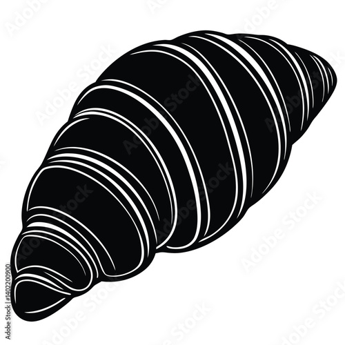 a croissant with layers visible
