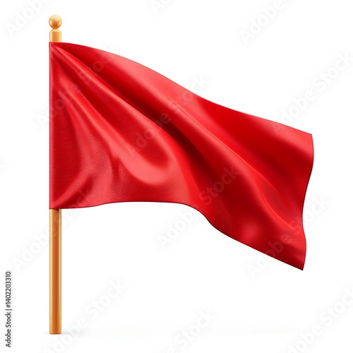 Red Flag Waving White