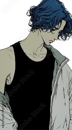Man, pensive, urban style