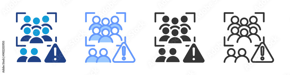 Overpopulation icon set multiple style collection Overpopulation icon set multiple style collection