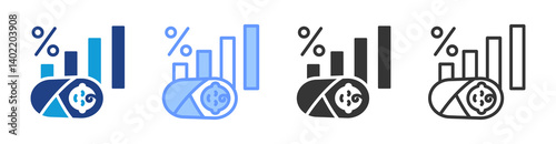 Birth Rate icon set multiple style collection