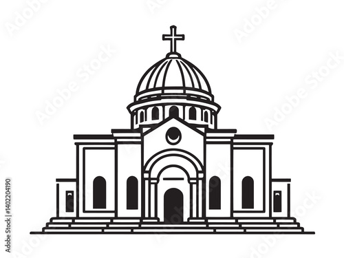 CN Tower Minimalist Line Art