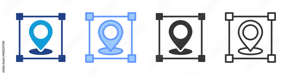 Zoning icon set multiple style collection Zoning icon set multiple style collection