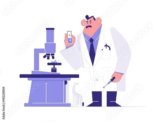 Scientist Observing Specimen