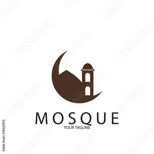 mosque icon vector illustration template design