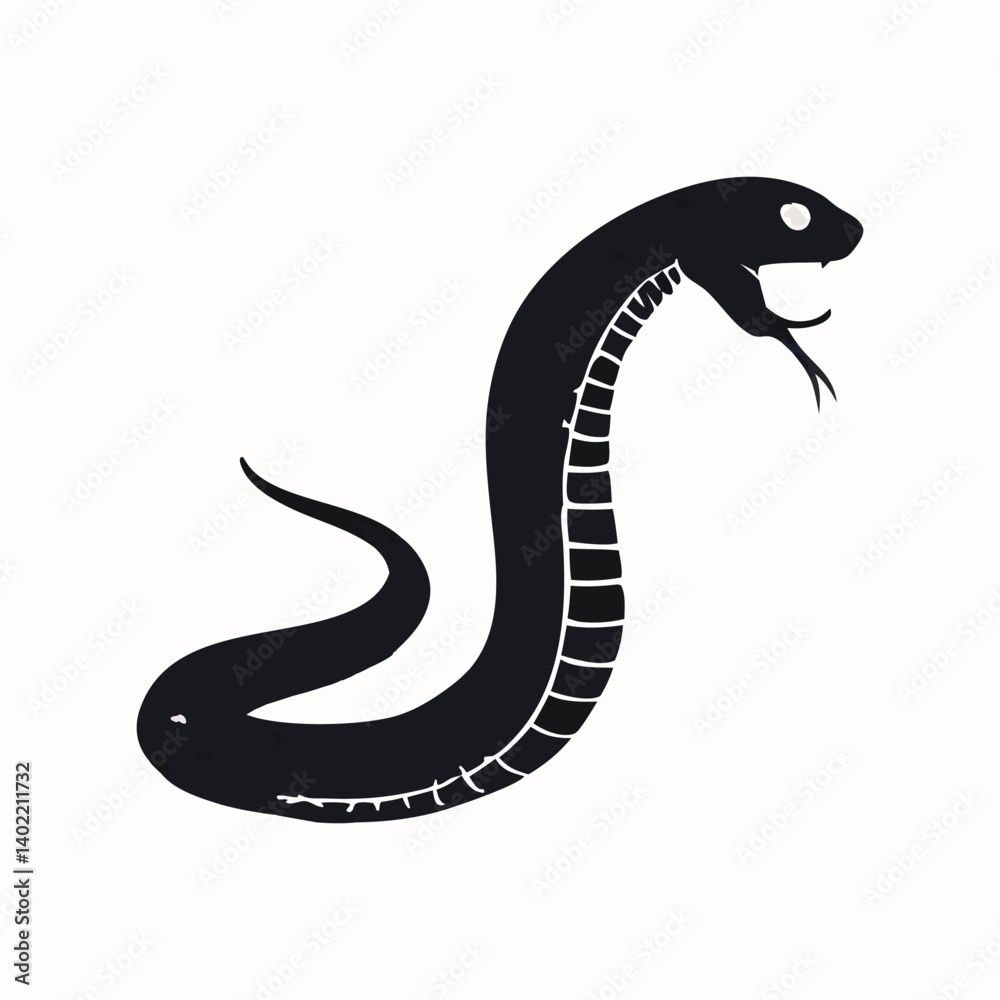 Fototapeta premium vector illustration of a cartoon snake