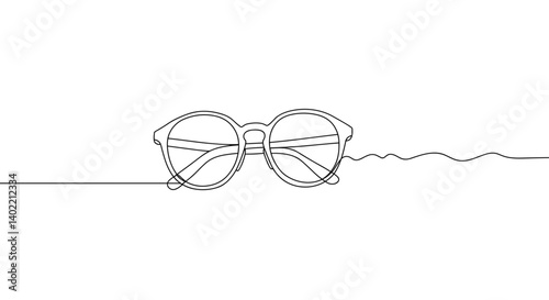 Minimalist line art of glasses against a simple background  