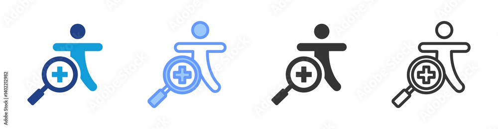 Symptom Tracking icon set multiple style collection Symptom Tracking icon set multiple style collection