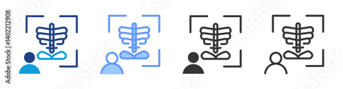 Medical Imaging icon set multiple style collection
