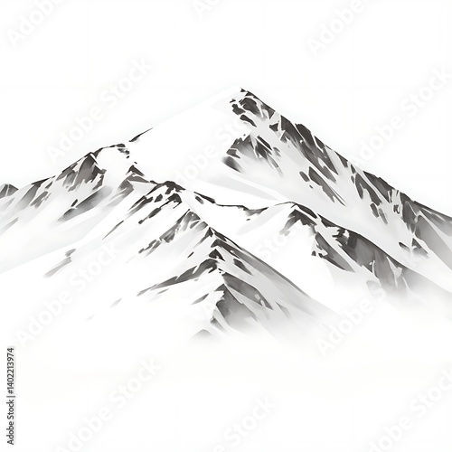 Snowy Mountain Peak View