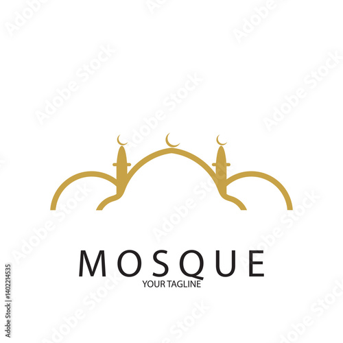mosque icon vector illustration template design