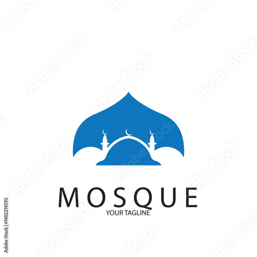 mosque icon vector illustration template design